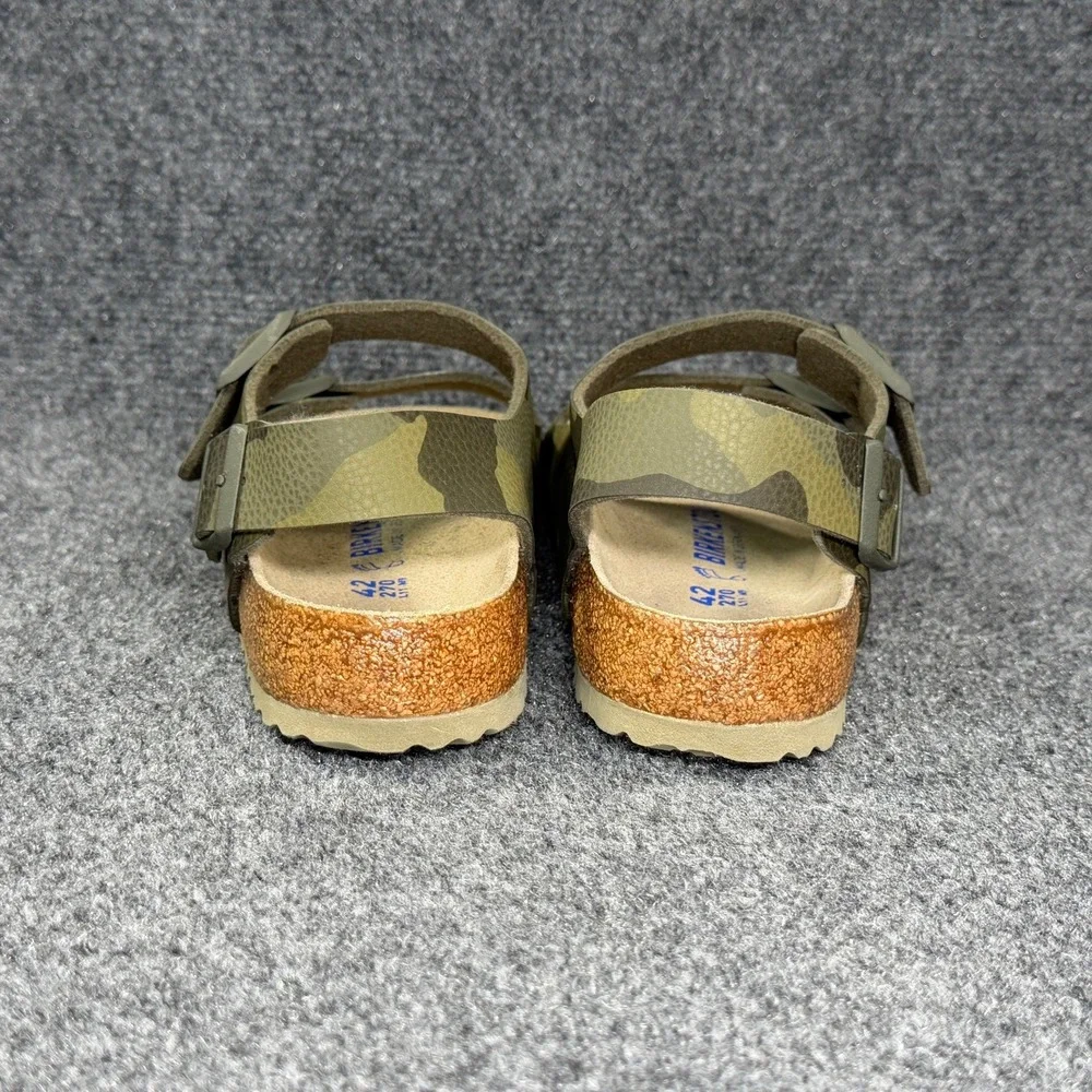Birkenstock Milano Sandals‎ Men's 9 Desert Soil Camouflage Green Soft Footbed
